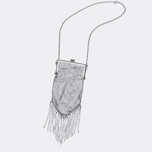 Rabanne H&M Small Metal Mesh Silver Bag With Fringe